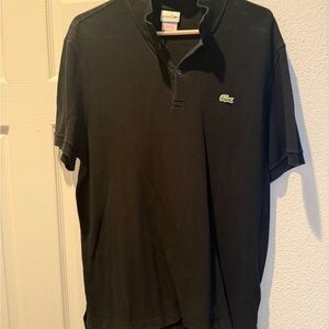 Lacoste Men's Polo Shirt in Black - Size 7